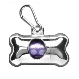 Dyspenser do torebek na psie odchody błyszczący