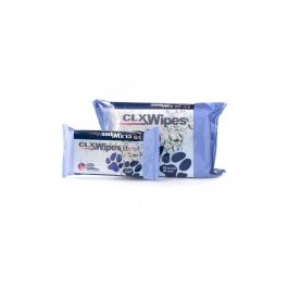 Chusteczki Clorexyderm CLX Wipes 20 sztuk antyseptyczne dla zwierząt nasączone glukonianem cynku, Tris-EDTA, chlorheksydyną i klimbazolem