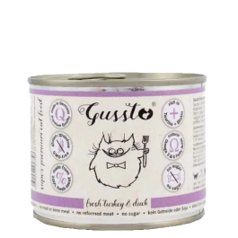 GUSSTO Cat Fresh Turkey & Duck mokra karma dla kotów indyk i kaczka 200 g