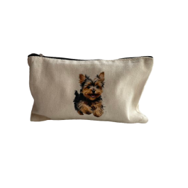 Kosmetyczka z biegnącym yorkiem 21,5x13 cm