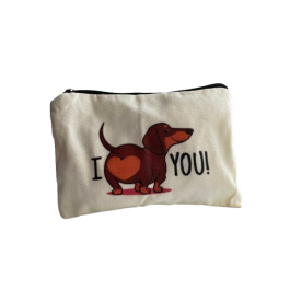 Kosmetyczka z jamnikiem I Love You 22x15 cm