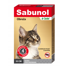 OBROŻA SABUNOL 35 CM D/KOTA P/PCHŁOM SZARA