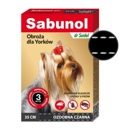 OBROŻA SABUNOL 35 CM D/PSA P/PCHŁOM I KLESZCZOM CZARNA