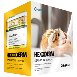 EUROWET Hexoderm dla Gryzoni 20 x 20 ml płyn dermatologiczny dla gryzoni i zwierząt futerkowych