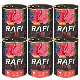 RAFI Beef z wołowiną mokra karma dla psa 6x400 g