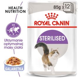 ROYAL CANIN Sterilised w galaretce karma mokra w galaretce dla kotów dorosłych, sterylizowanych 12 x 85 g