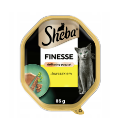 SHEBA Finesse tacka 85 g mokra karma pełnoporcjowa dla dorosłych kotów z kurczakiem w musie