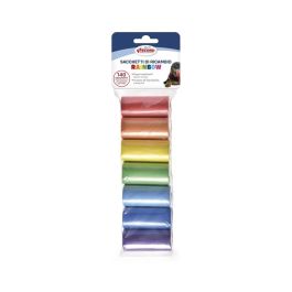 Torebki toaletowe rainbow mini dog, 7 rolek/140 torebek 26x20cm wielokolorowe