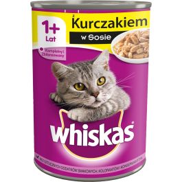 WHISKAS Adult mokra karma dla kotów z kurczakiem w sosie 24x400g