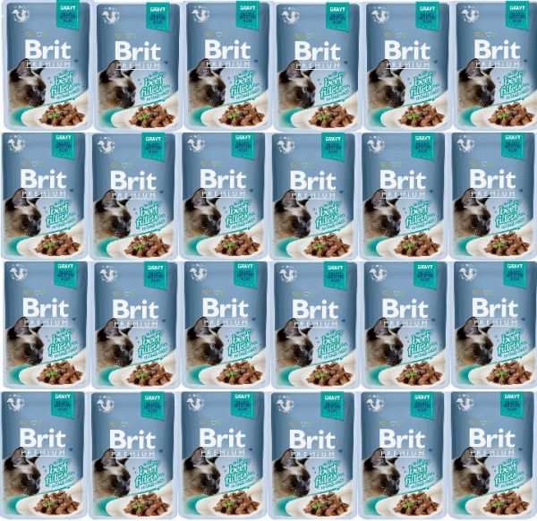 BRIT Premium Cat Fillets in Gravy mokra karma z wołowiną dla kota 24x85 g