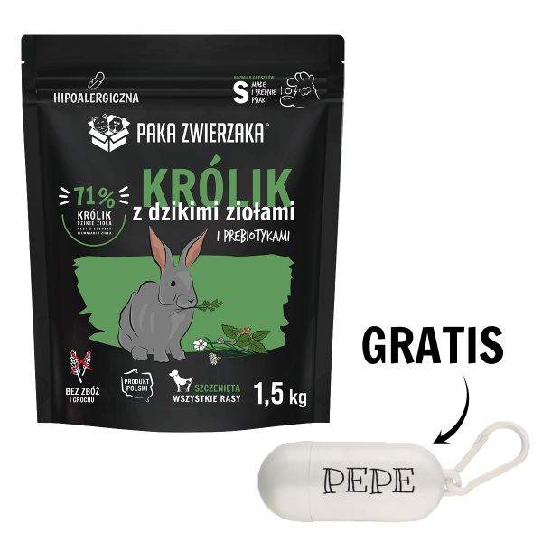 PAKA ZWIERZAKA Seventh Heaven Karma sucha Królik z dzikimi ziołami dla szczeniąt 1,5 kg + woreczki GRATIS