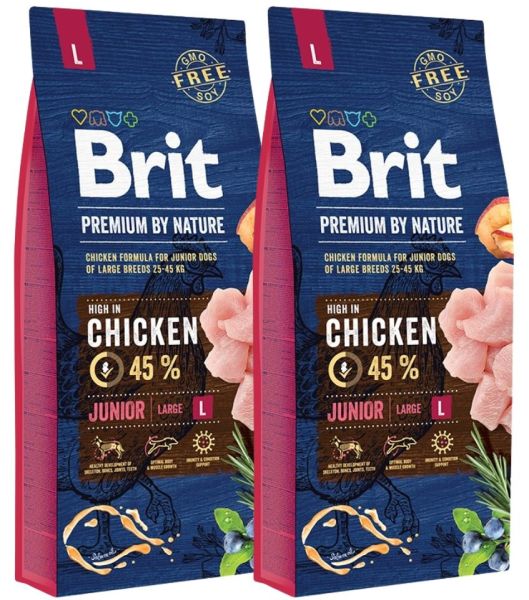 BRIT Premium By Nature Junior Large L 30 kg (2 x 15 kg)