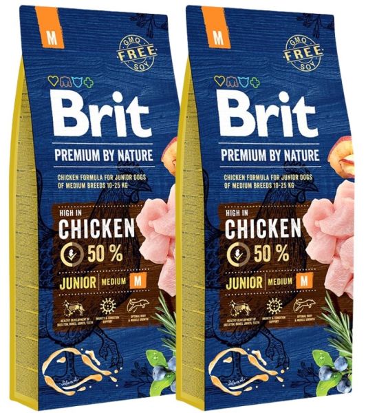BRIT Premium By Nature Junior Medium M 30 kg (2 x 15 kg)