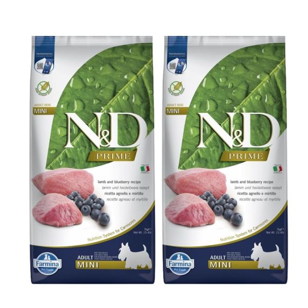 FARMINA N&amp;D Prime Lamb &amp; Blueberry Adult Mini 14 kg (2 x 7 kg)