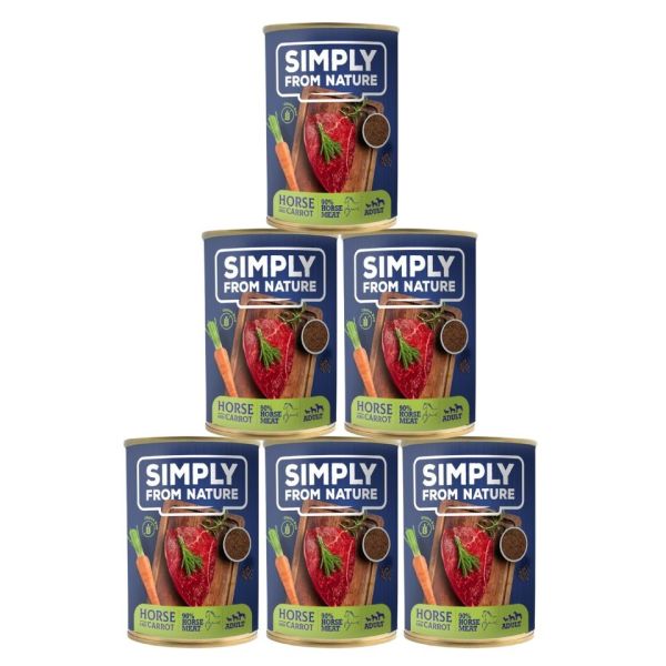 SIMPLY FROM NATURE Mokra karma dla psa Konina z siemieniem lnianym 6 x 400 g