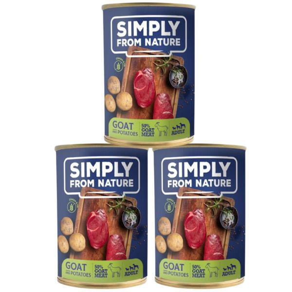 SIMPLY FROM NATURE Mokra karma dla psa Kozina z ziemniakami 3 x 400 g