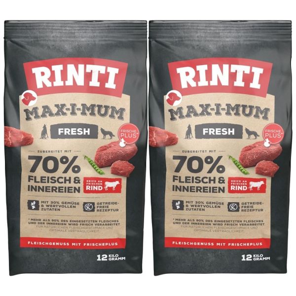RINTI MAX-I-MUM Beef z wołowiną 2 x 12 kg