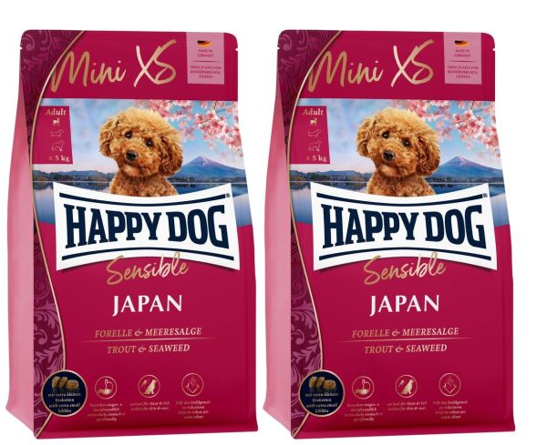 HAPPY DOG MiniXS Japan 2,6 kg (2 x 1,3 kg) dla psów małych i miniaturowych