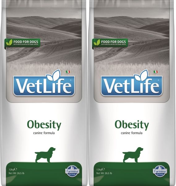 FARMINA Vet Life Obesity Dog karma dla psa z nadwagą 2 x 12 kg