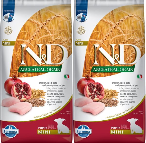 FARMINA N&amp;D Ancestral  Low Grain Chicken &amp; Pomegranate Mini Puppy 2 x 7 kg