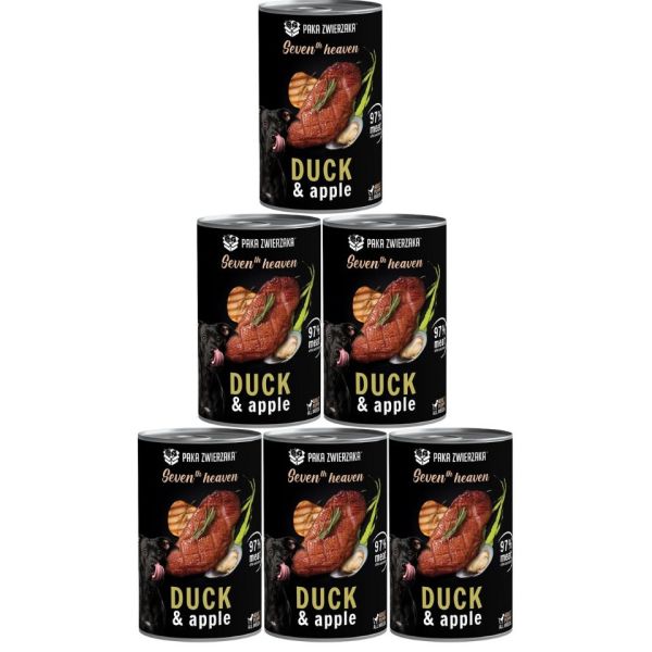 PAKA ZWIERZAKA Seventh Heaven Kaczka z jabłkiem (duck&amp;apple) 6x400 g