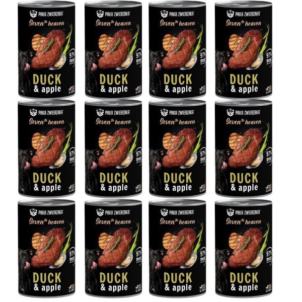 PAKA ZWIERZAKA Seventh Heaven Kaczka z jabłkiem (duck&amp;apple) 12x400 g