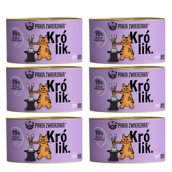 PAKA ZWIERZAKA Karma mokra dl kota Królik 6x200 g