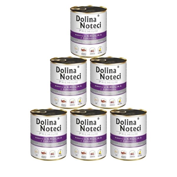 DOLINA NOTECI Premium Bogata W Królika Z Żurawiną 6x800g