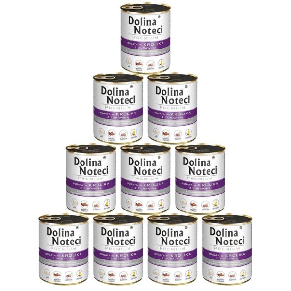 DOLINA NOTECI Premium Bogata W Królika Z Żurawiną 10x800g