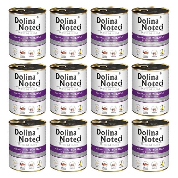 DOLINA NOTECI Premium Bogata W Królika Z Żurawiną 12x800g