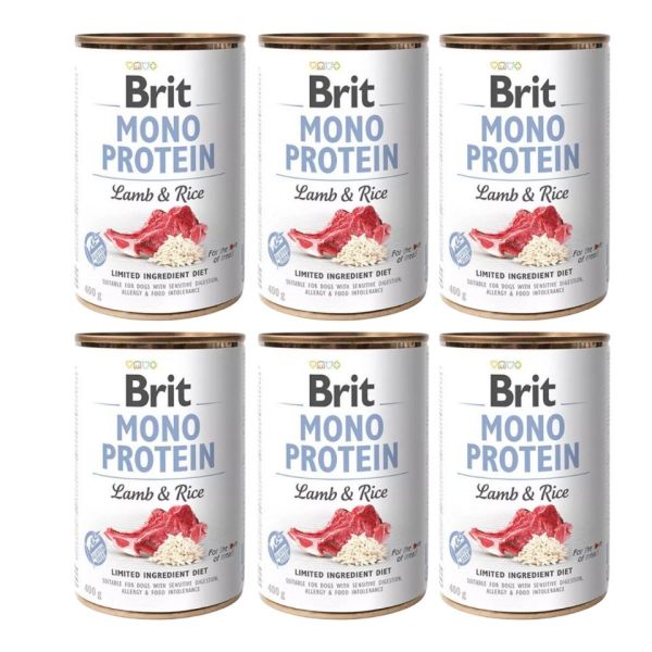 BRIT Mono Protein Lamb &amp; Rice 6x400 g monoproteinowa karma jagnięcina i ryż