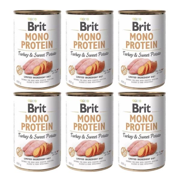 BRIT Mono Protein Turkey &amp; Sweet Potato 6x400 g monoproteinowa karma indyk i batat