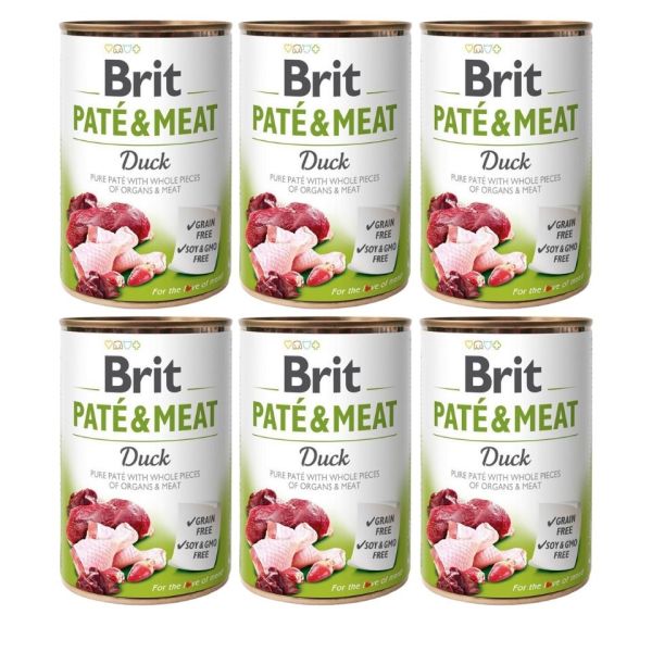BRIT Pate&Meat duck 6x400 g pasztet z kaczką dla psa