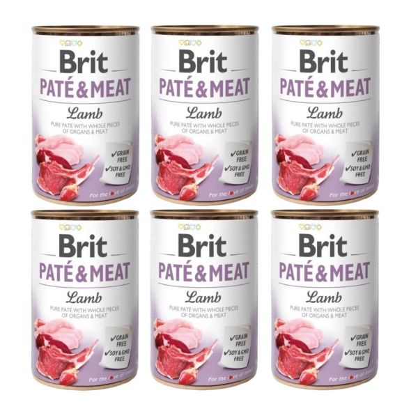 BRIT Pate&amp;Meat lamb 6x400 g pasztet z jagnięciną dla psów