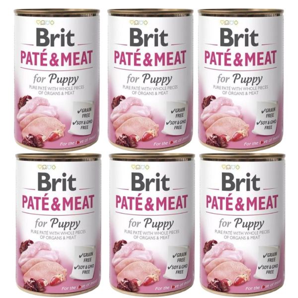 BRIT Pate&amp;Meat puppy 6x400 g pasztet dla szczeniąt