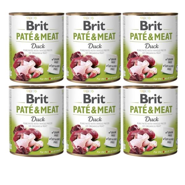 BRIT Pate&amp;Meat Duck 6x800 g pasztet z kaczką