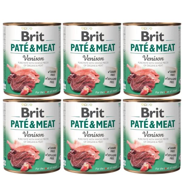 BRIT Pate&amp;Meat venison 6x800 g pasztet z dziczyzną dla psa