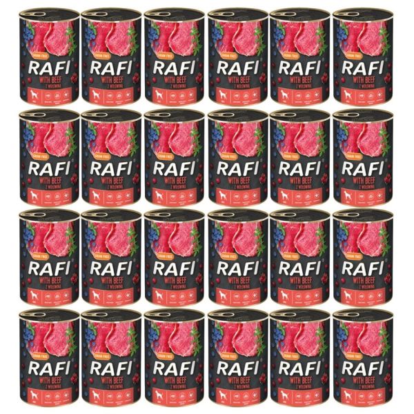 RAFI Beef z wołowiną 24x400 g mokra karma dla psa