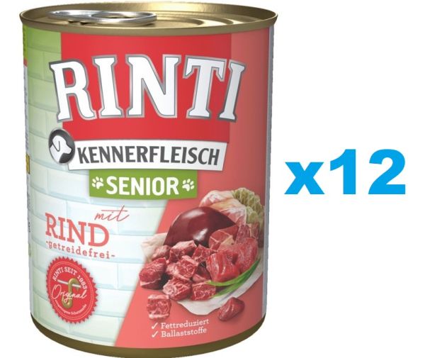 RINTI Kennerfleish Senior Beef 12x400 g z wołowiną dla starszych psów