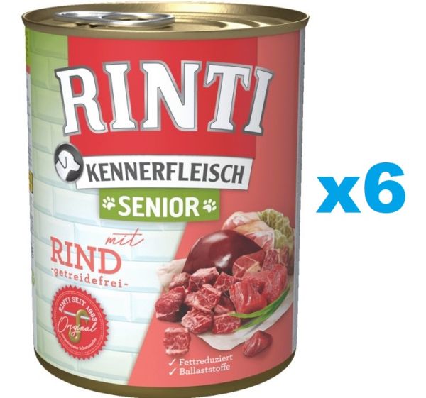 RINTI Kennerfleish Senior Beef 6x800 g z wołowiną dla starszych psów