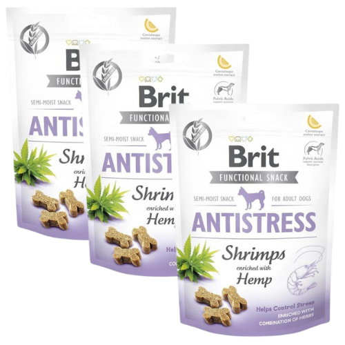 BRIT Care Dog Functional Snack Shrimp Antistress 3x150 g przysmaki z krewetkami na stres
