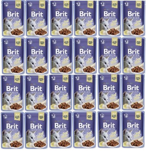 BRIT Premium Cat Delicate fillets in jelly z wołowiną dla kotów 24x85g
