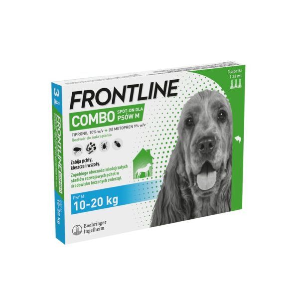 Preparat Frontline Combo M spot-on roztwór dla psów 3 pipety