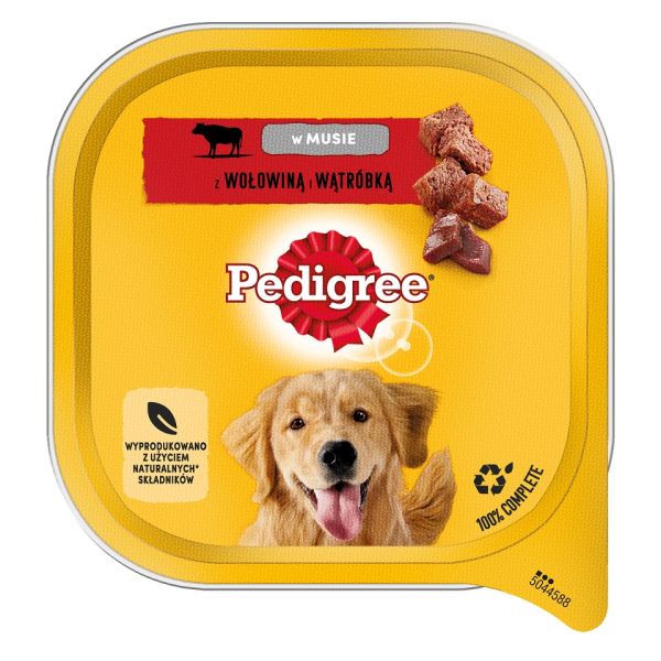 PEDIGREE Adult tacka 300 g mokra karma dla psów z wołowiną i wątróbką w musie