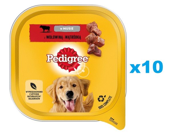 PEDIGREE Adult tacka 10x300 g mokra karma dla psów z wołowiną i wątróbką w musie