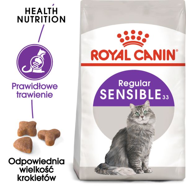 ROYAL CANIN Sensible 33 karma sucha dla kotów dorosłych, o wrażliwym przewodzie pokarmowym 4 kg