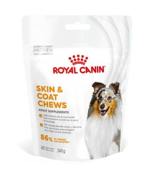 ROYAL CANIN Skin Coat Adult Dog Supplements 240g suplement na zdrowie skóry i sierści dla dorosłych psów