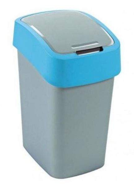 KETER Kosz na śmieci &quot;FLIP BIN&quot; 25 l srebrny/niebieski