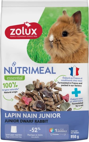 ZOLUX NUTRIMEAL 4 Karma mieszanka dla królika miniaturki junior 850 g