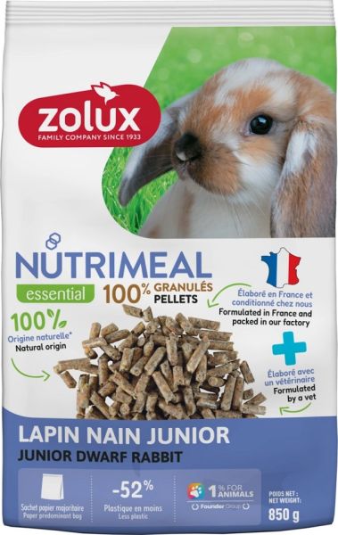 ZOLUX NUTRIMEAL 4 Karma granulat dla królika miniaturki junior 850 g